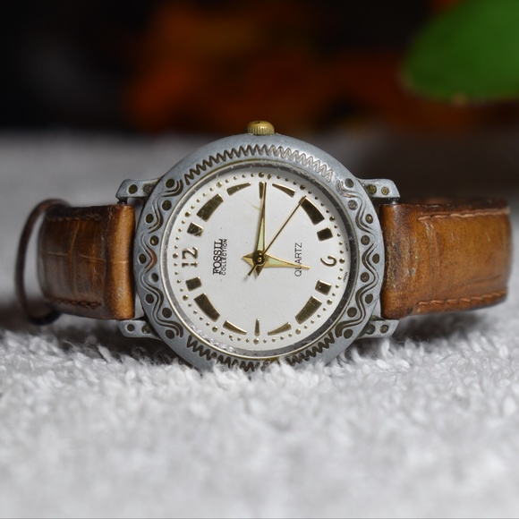 Fossil Accessories - VTG Fossil Collection Watch Tribal w/ Lthr Band